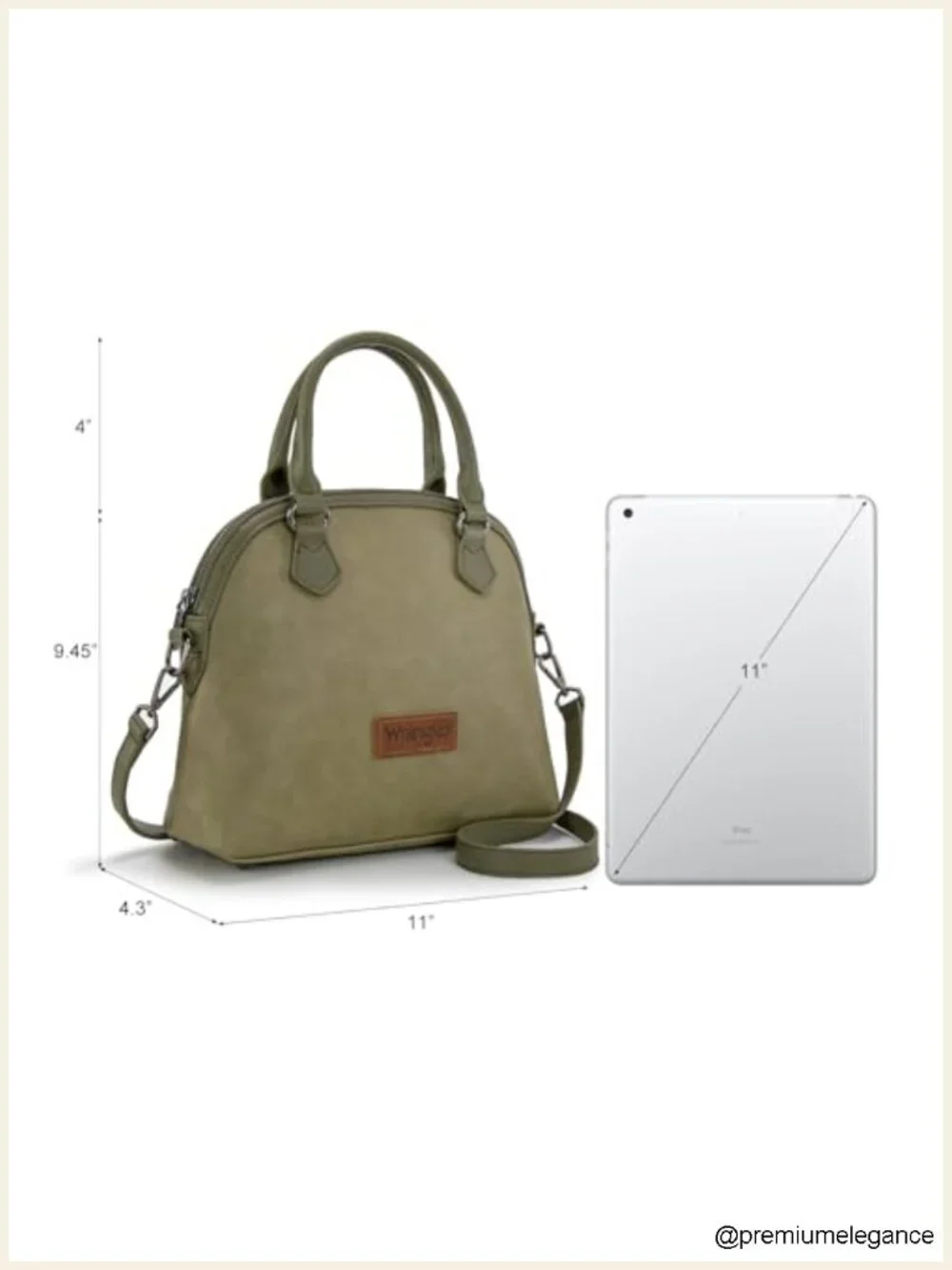 Faux Leather Convertible Top-Handle Satchel Bag with Crossbody Strap